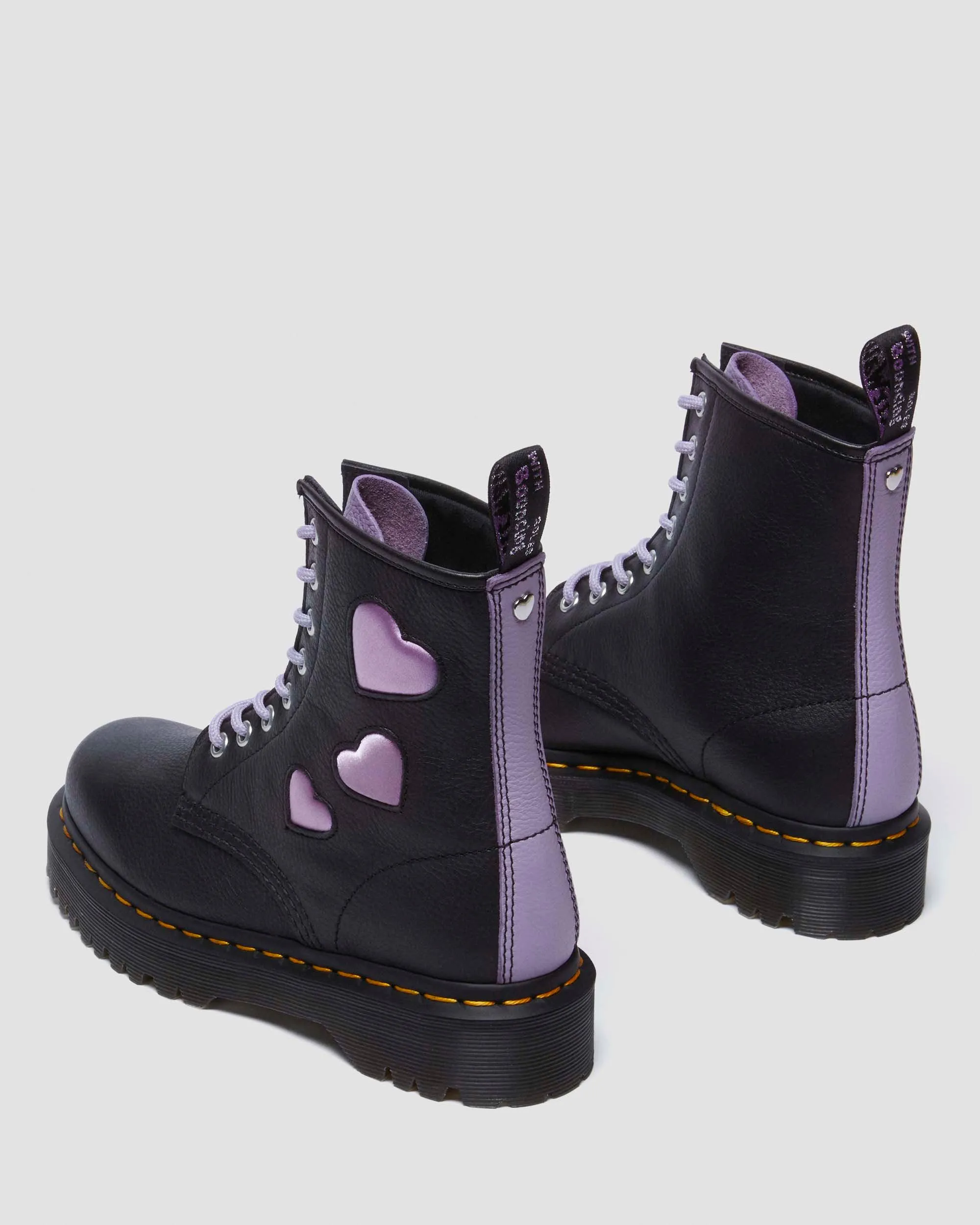 1460 Zip Heart Virgina Satin Lux Lace Up Boots