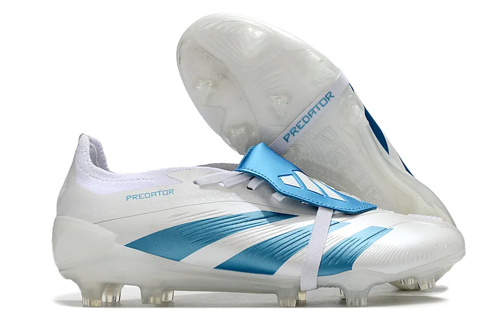 Adidas Predator Accuracy  Shoes - White | Metallic Blue - FREE SHIPPING WORLDWIDE