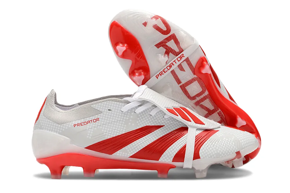 Adidas Predator Accuracy  Shoes - White | Red - FREE SHIPPING WORLDWIDE