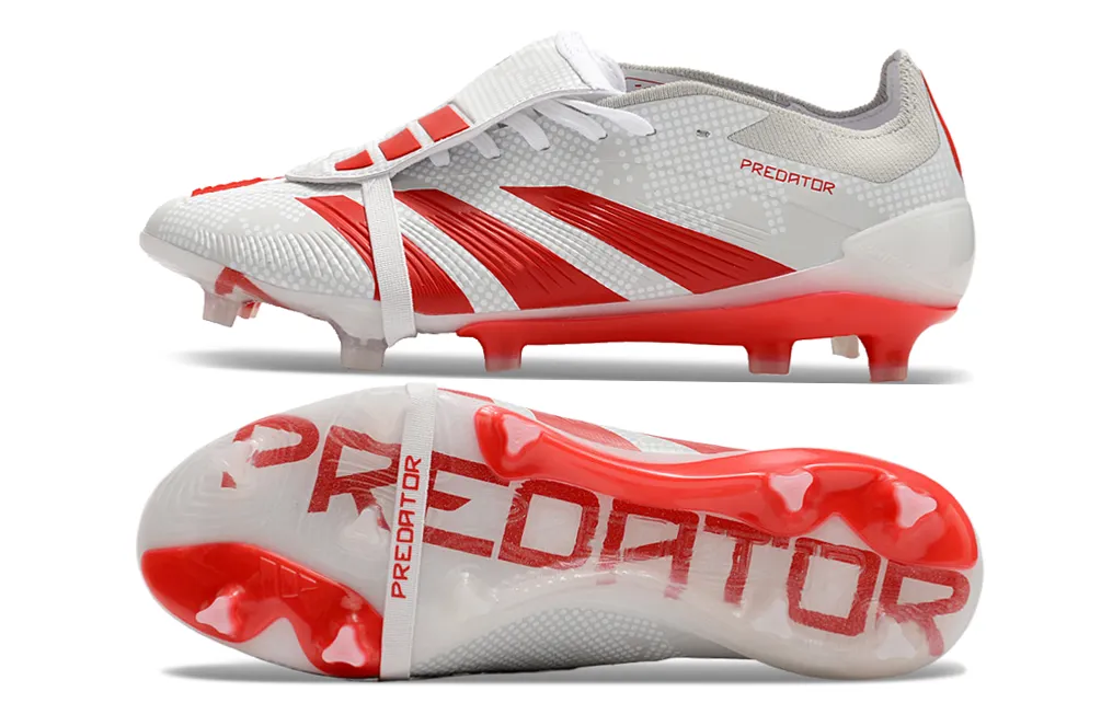 Adidas Predator Accuracy  Shoes - White | Red - FREE SHIPPING WORLDWIDE