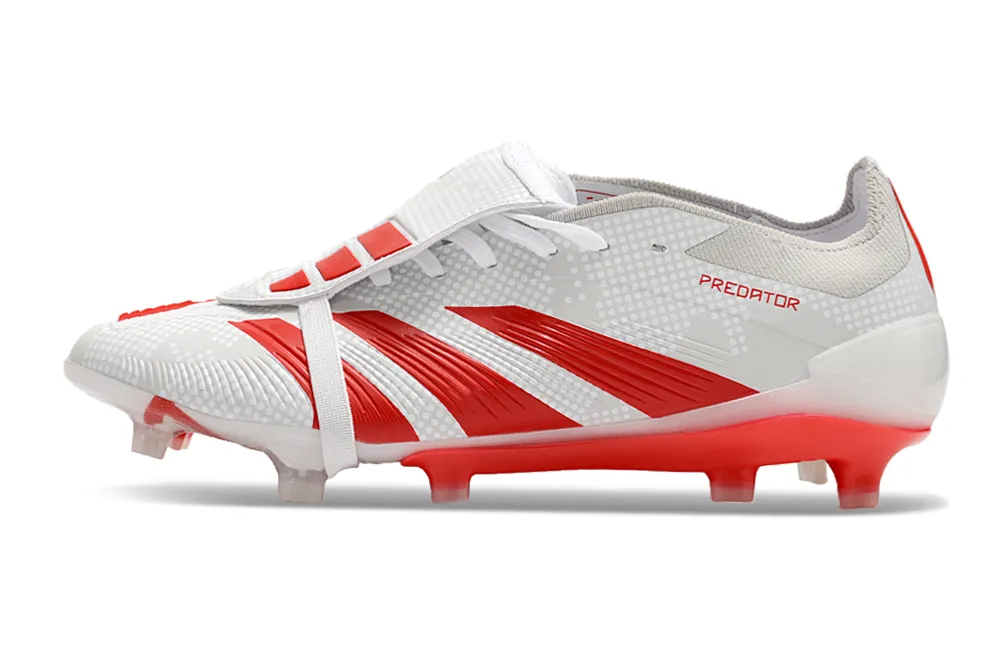 Adidas Predator Accuracy  Shoes - White | Red - FREE SHIPPING WORLDWIDE