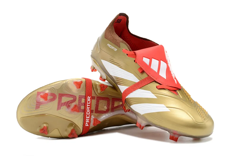 Adidas Predator Elite Shoes - Gold | Red | White - FREE SHIPPING WORLDWIDE