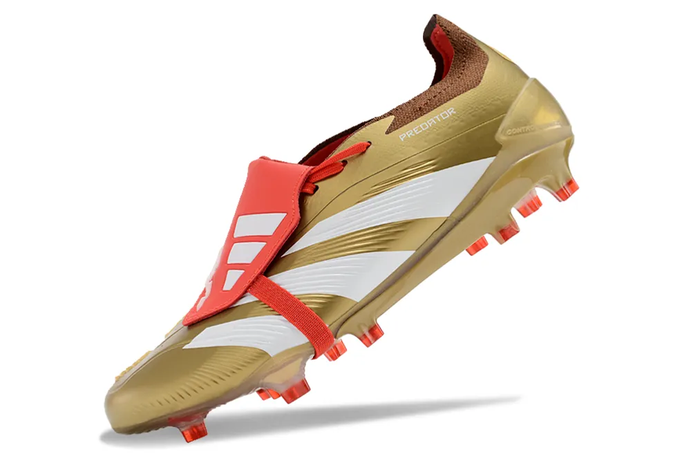 Adidas Predator Elite Shoes - Gold | Red | White - FREE SHIPPING WORLDWIDE