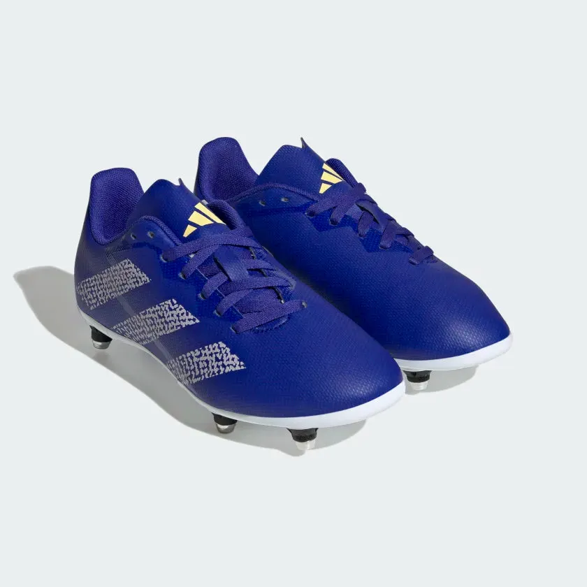 Adidas Rugby Junior Soft Ground Boots - Lucid Blue/ Silver Dawn/ Cloud White