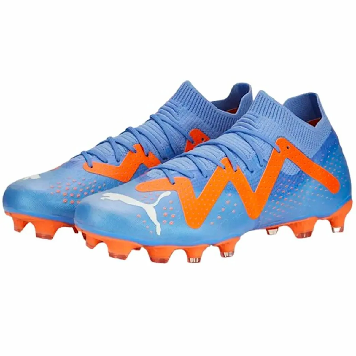 Adult's Football Boots Puma Future Match Fg/Ag  Glimmer Blue Orange Lady