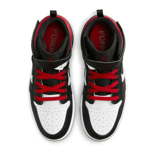 Air Jordan 1 HI Flyease 'Black Gym Red White' Sneakers, Black