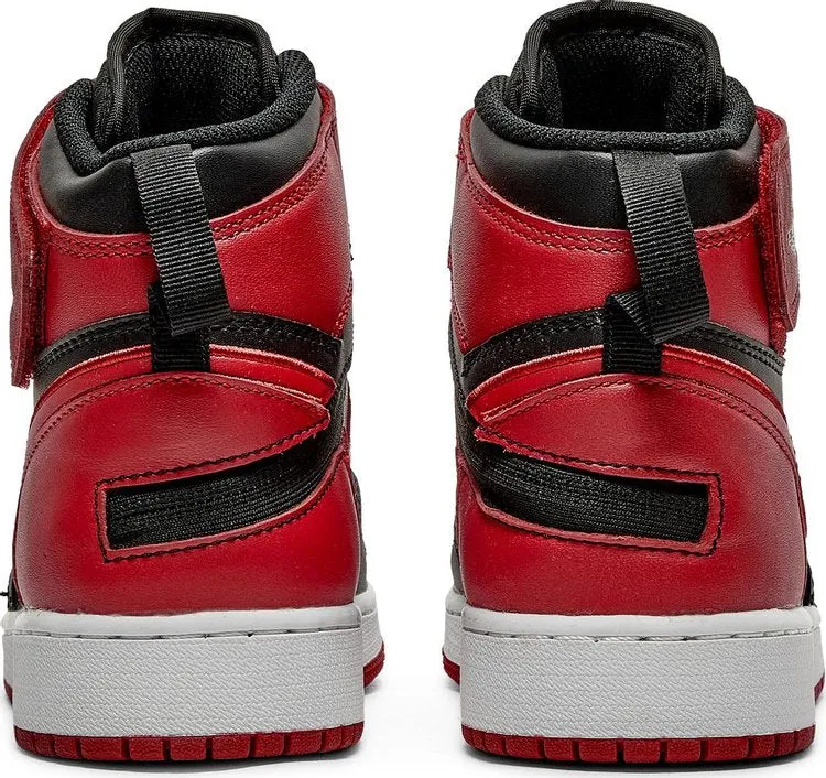 Air Jordan 1 High FlyEase GS Black Gym Red, black