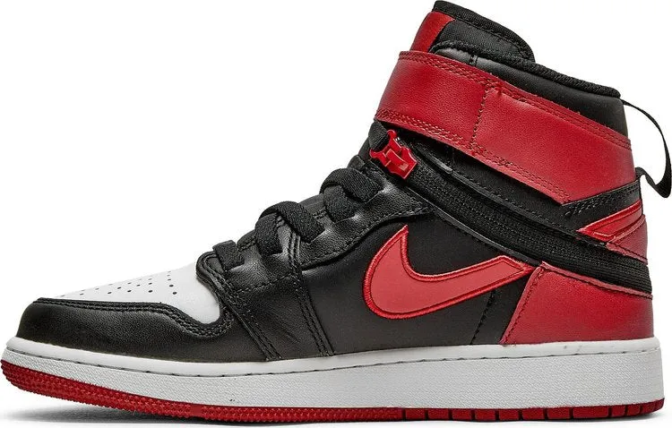 Air Jordan 1 High FlyEase GS Black Gym Red, black