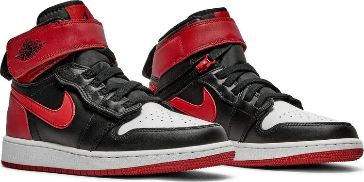 Air Jordan 1 High FlyEase GS Black Gym Red, black