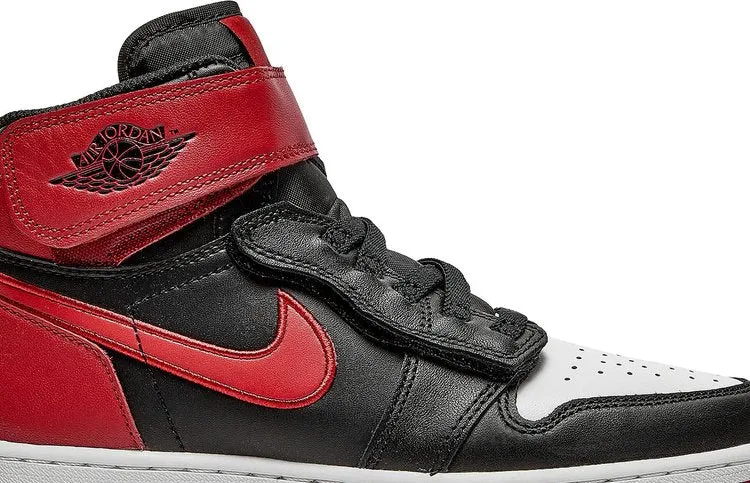 Air Jordan 1 High FlyEase GS Black Gym Red, black