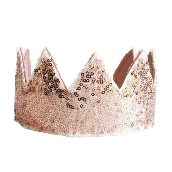 Alimrose sequin rose gold crown