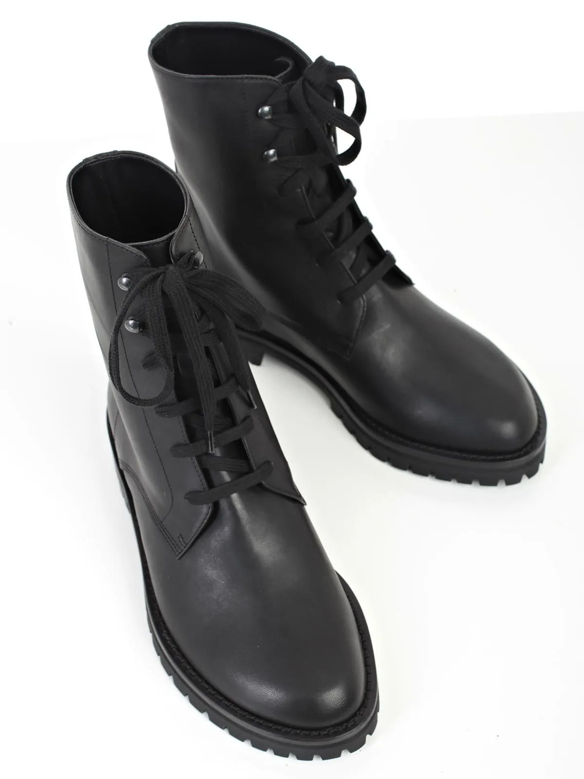 Ann Demeulemeester Lace-Up Leather Boots
