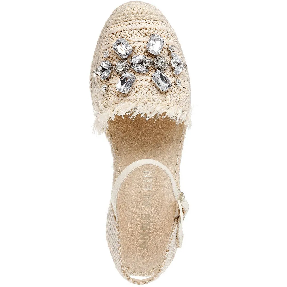 Anne Klein Womens Liberty Embellished Wedge Espadrille Heels