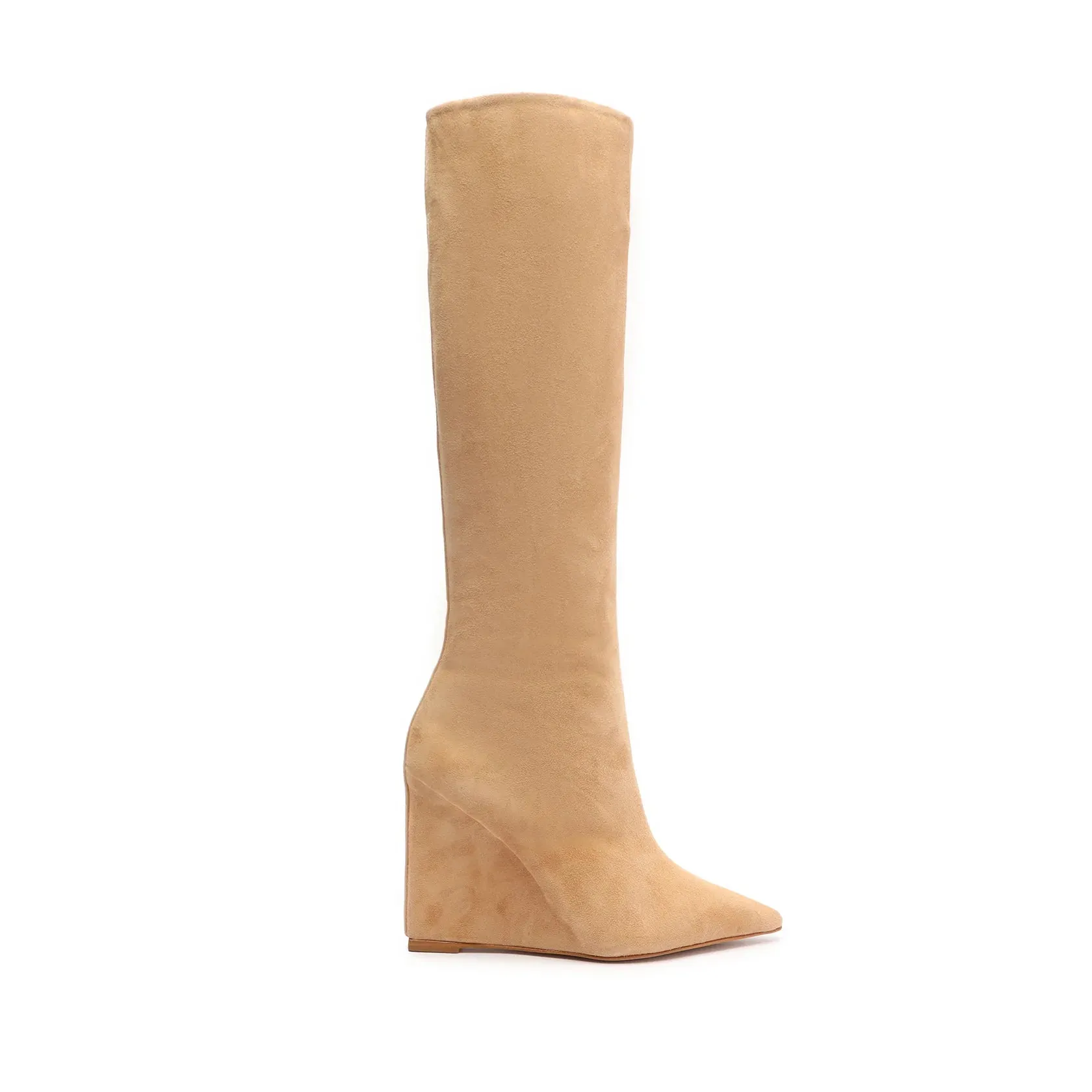 Asya Up Suede Boot - Beige