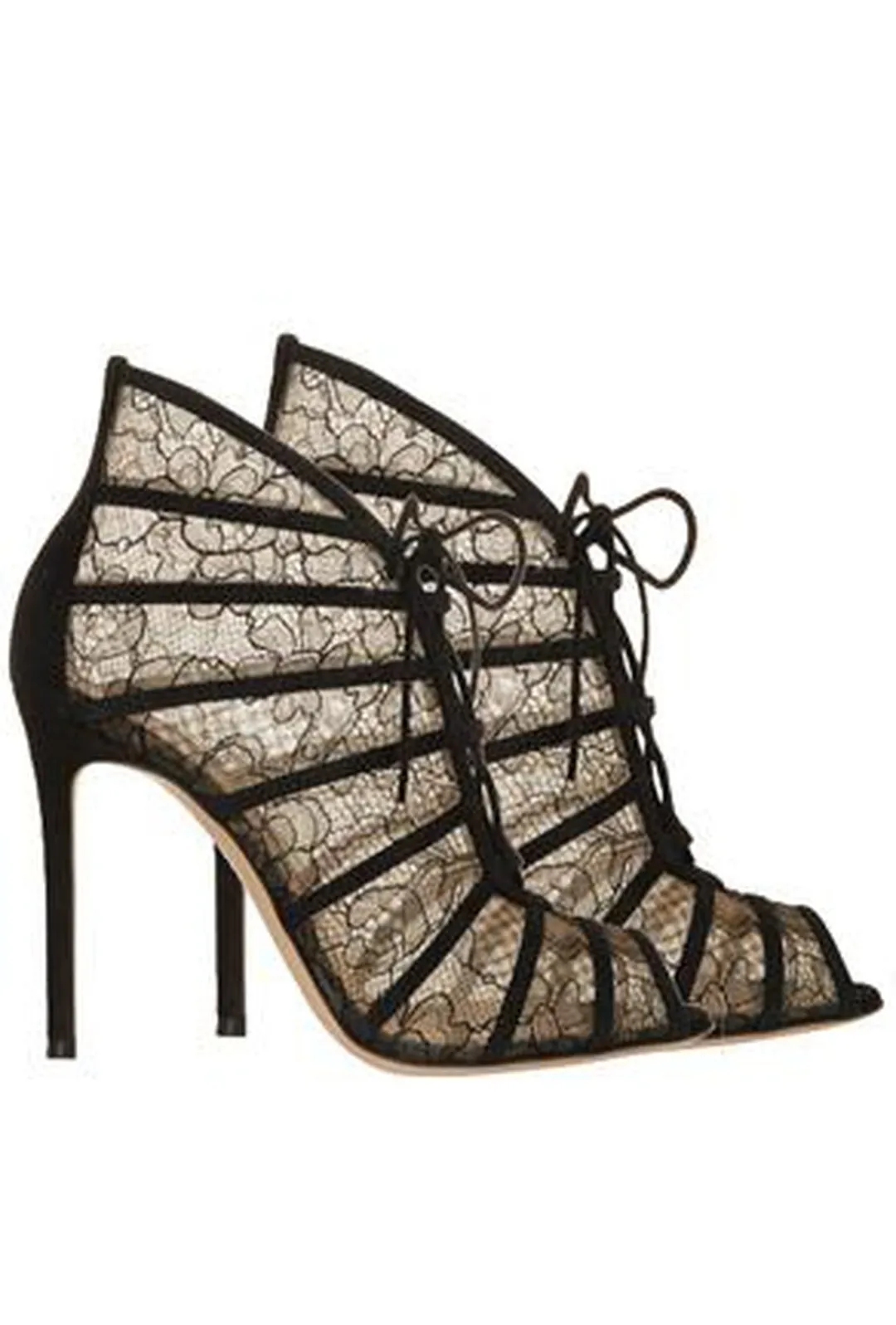 BASILIA - FLORAL MESH HEELS