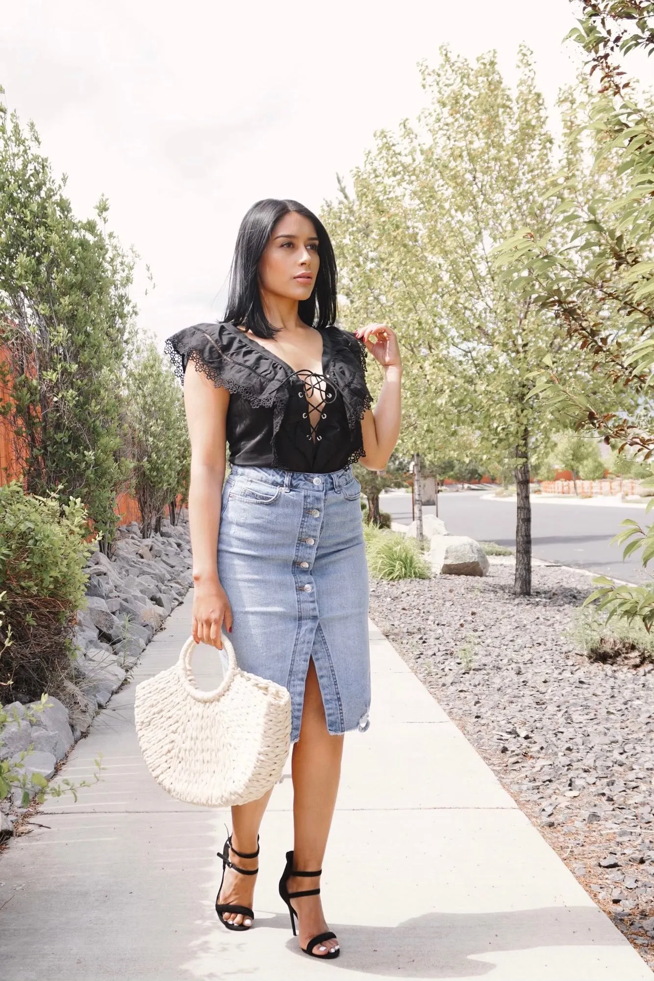 Bianca Lace Up Top
