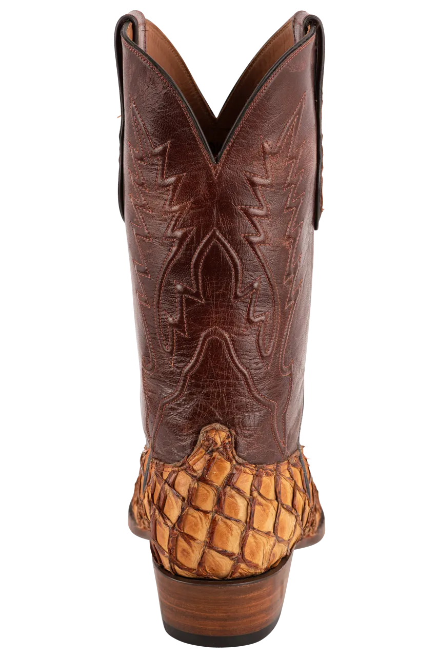 Black Jack Exclusive Pirarucu Cowboy Boots - Ginger Chestnut