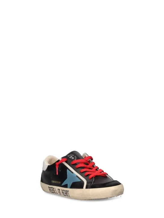 Bonpoint X Golden Goose   Basket Star leather lace-up sneakers 