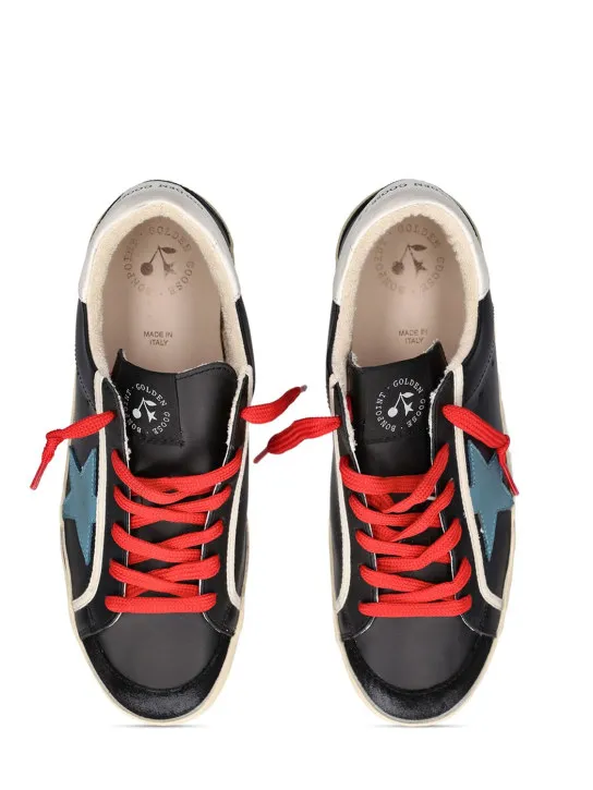 Bonpoint X Golden Goose   Basket Star leather lace-up sneakers 