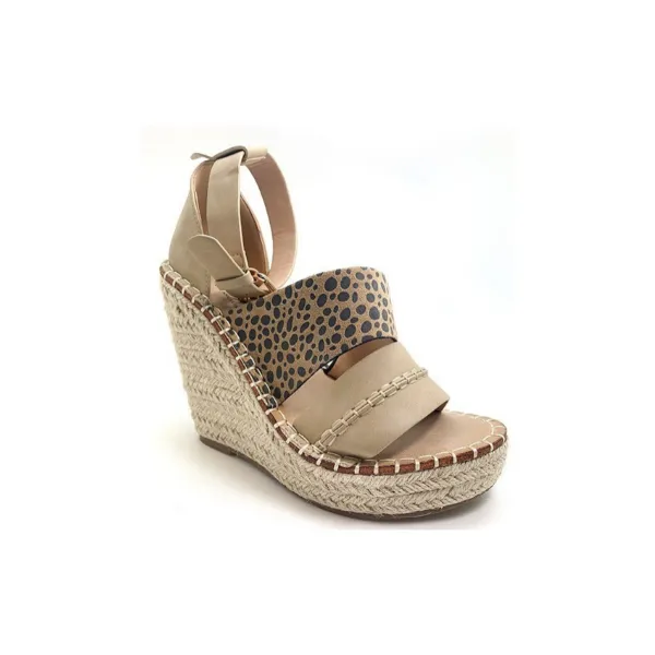 Braided Twine Wedge Espadrille Sandals