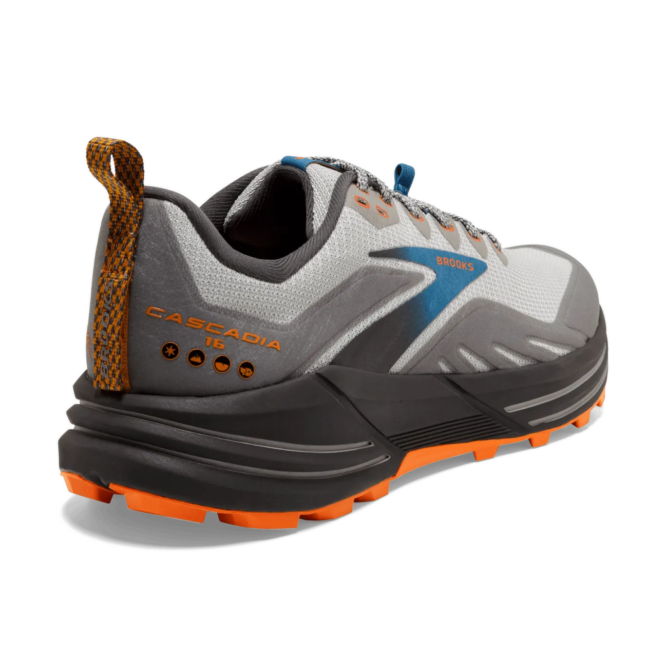 Brooks Cascadia 16 (2E Width) - Oyster Mushroom/Orange (Mens)