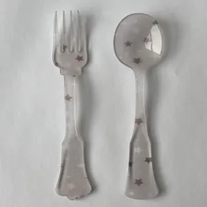 Cake Fork - Old Fashioned, Silver Stars