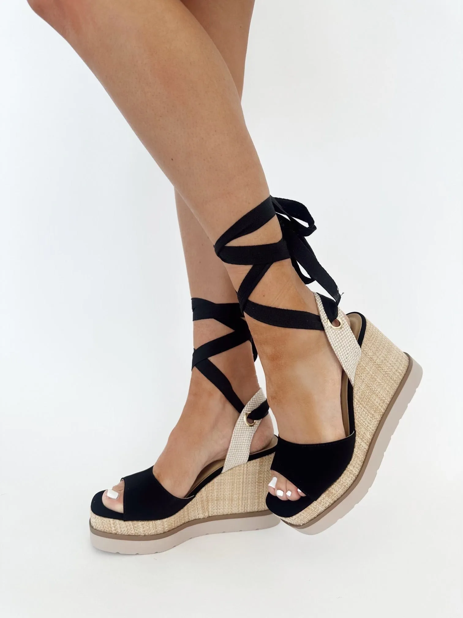 Cali Lace Up Wedge