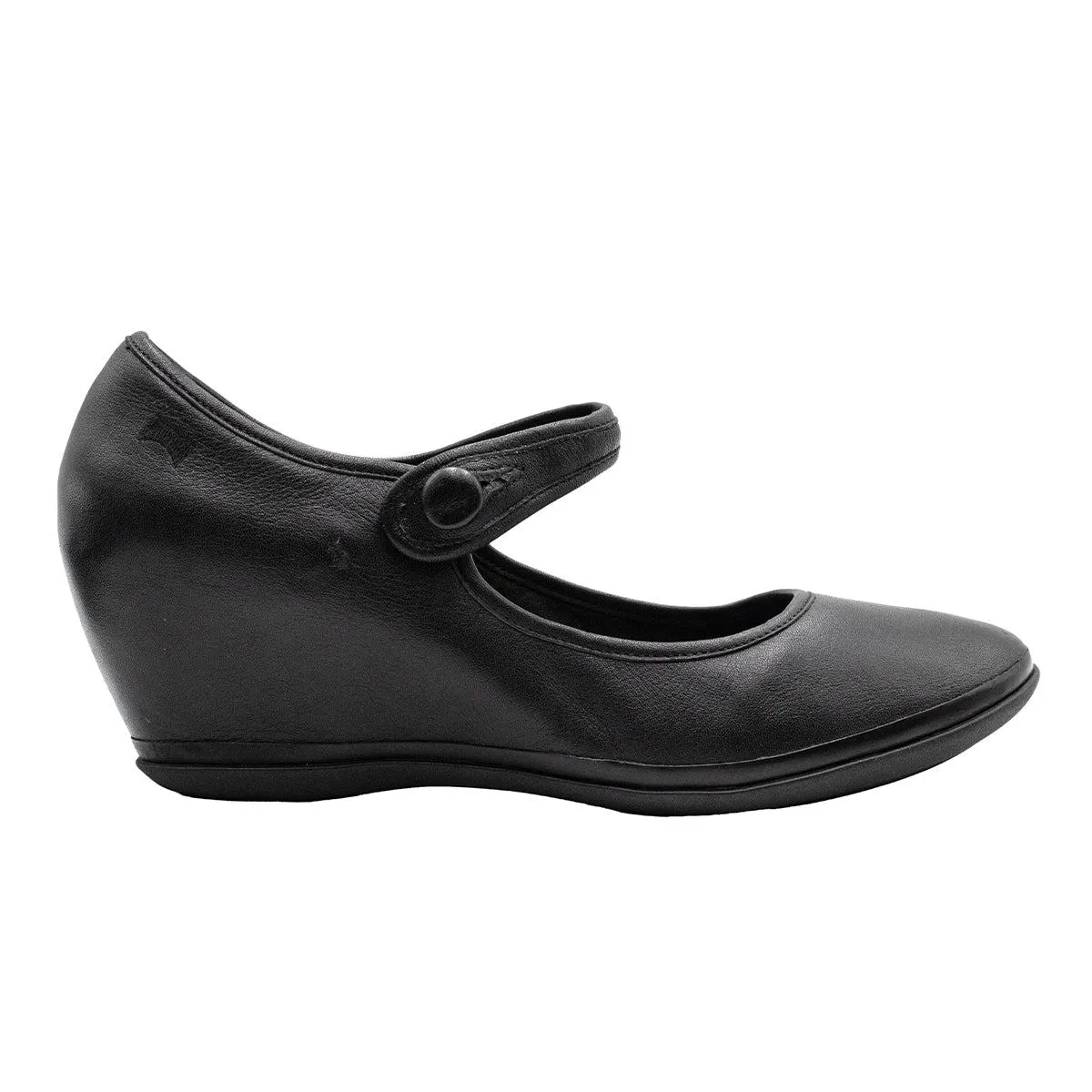 Camper Spiral Eses Wedge Shoes Leather Black Colour For Women