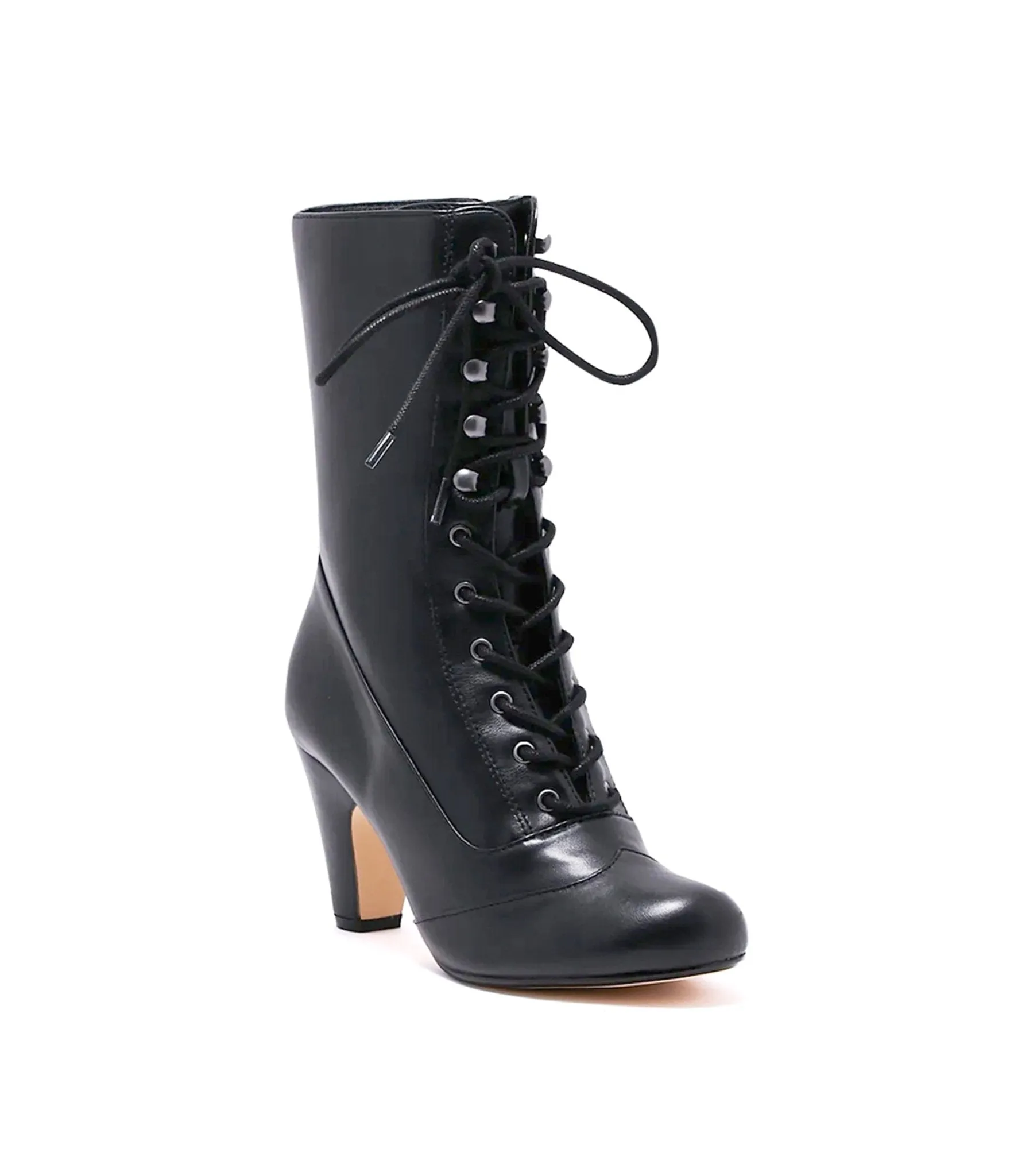 Chelsea Crew Black Leatherette Victorian Claire Boots