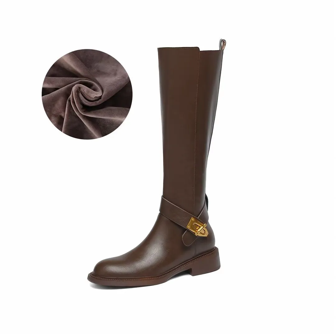 ChicVogue Leather Elegance Winter Boots