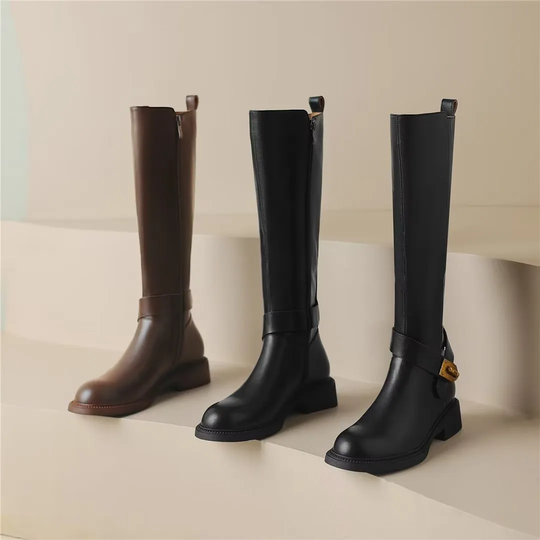 ChicVogue Leather Elegance Winter Boots