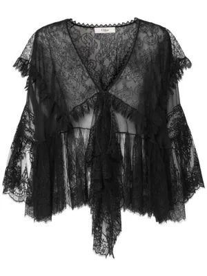 Chloé   Ruffled lace shirt 