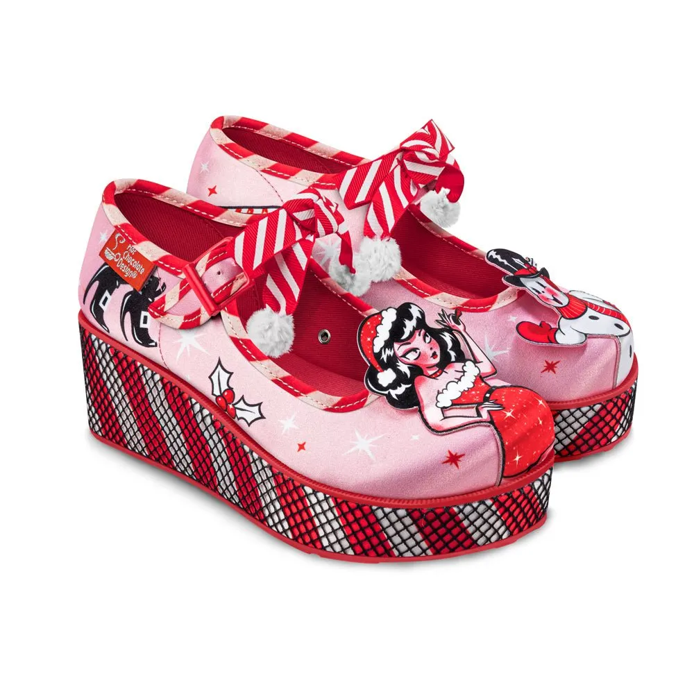 Chocolaticas® BETTY CLAUS Women's Mary Jane Platforms