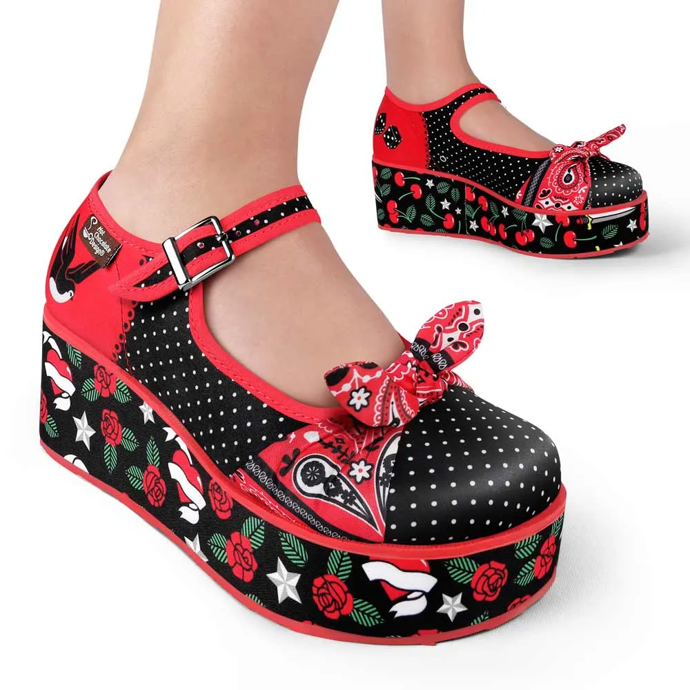 Chocolaticas® Rockabilly Women's Mary Jane Platform