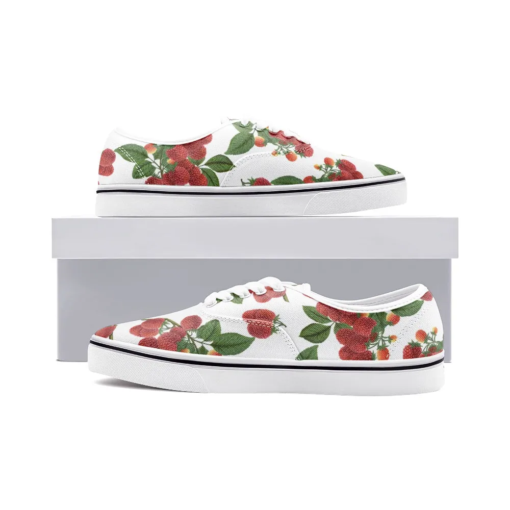 Colossal Raspberry Parfait Unisex Canvas Shoes Fashion Low Cut Loafer Sneakers