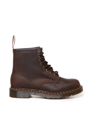 Dark Brown Leather Lace-Up Boots