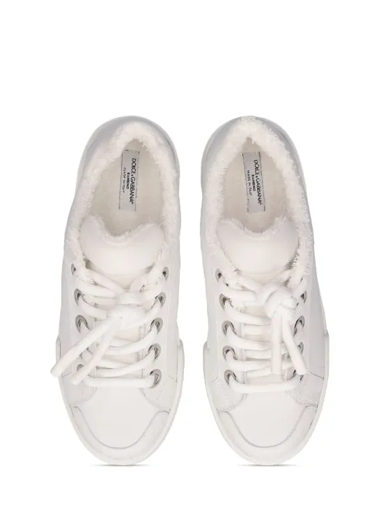 Dolce&amp;Gabbana   Leather lace-up sneakers 