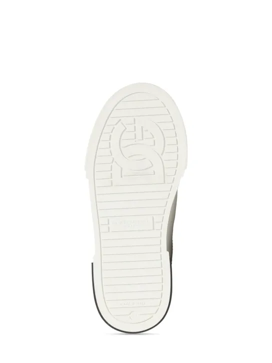 Dolce&amp;Gabbana   Logo print leather lace-up sneakers 