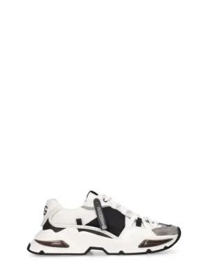 Dolce&amp;Gabbana   Logo print rayon lace-up sneakers 