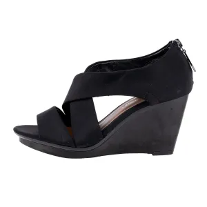 Donald J Pliner Aurora Wedge Shoes Fabric Black Colour For Women