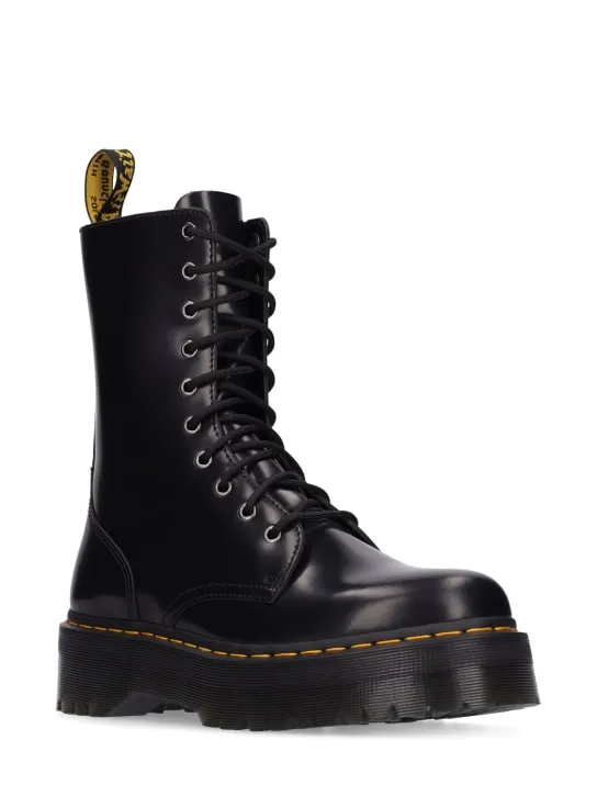 Dr.Martens   40mm Jadon Hi polished leather boots 