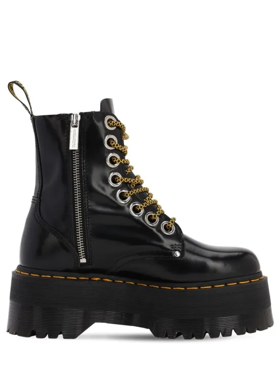 Dr.Martens   60mm Jadon Max brushed leather boots 