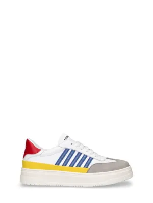 Dsquared2   Leather &amp; tech lace-up sneakers 