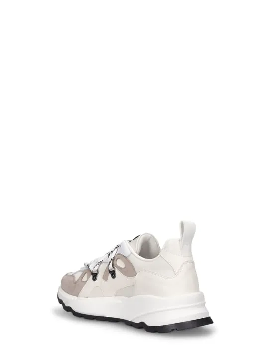 Dsquared2   Tech &amp; leather lace-up sneakers 