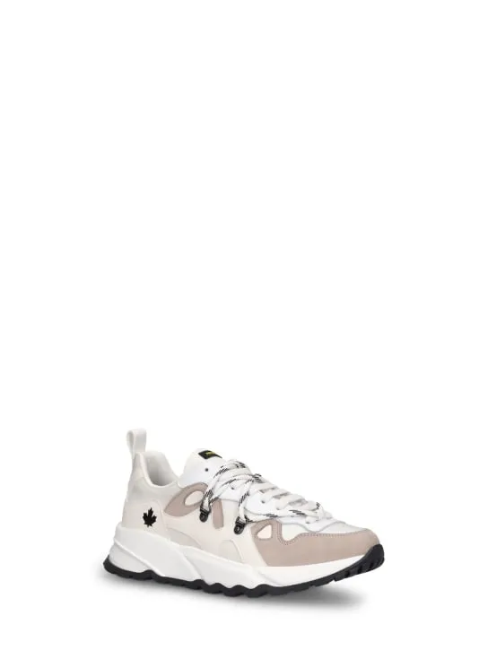 Dsquared2   Tech &amp; leather lace-up sneakers 