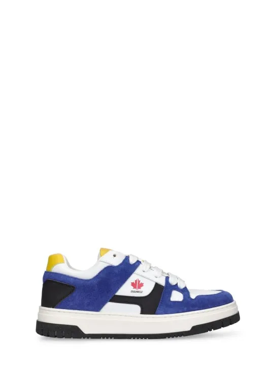 Dsquared2   Tech &amp; leather lace-up sneakers 