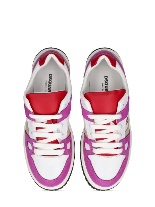 Dsquared2   Tech &amp; leather lace-up sneakers 