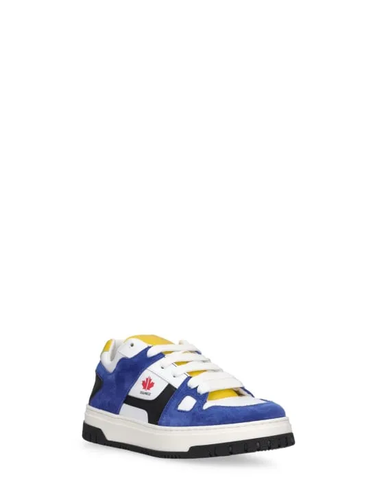 Dsquared2   Tech &amp; leather lace-up sneakers 