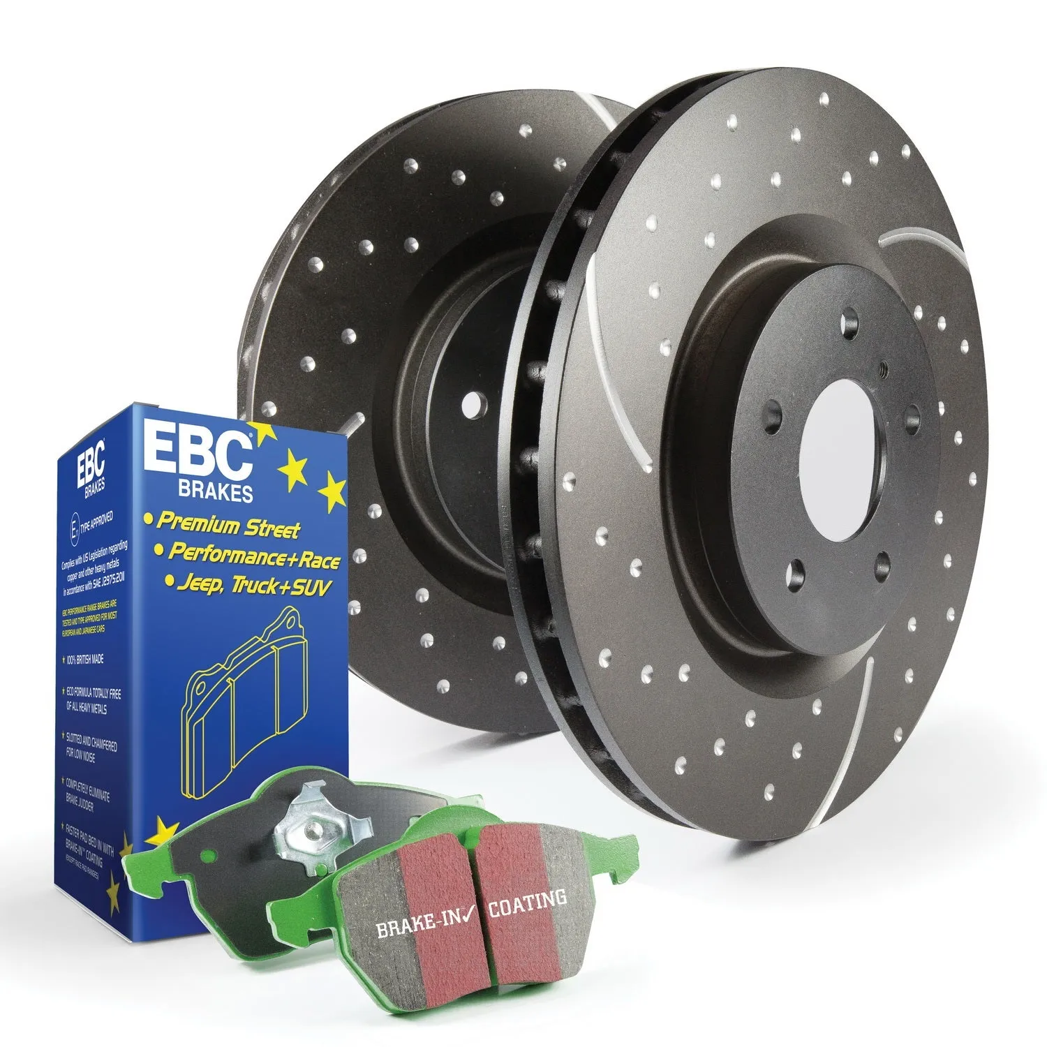 EBC Brakes S10KF1409 S10 Kits Greenstuff 2000 and GD Rotors