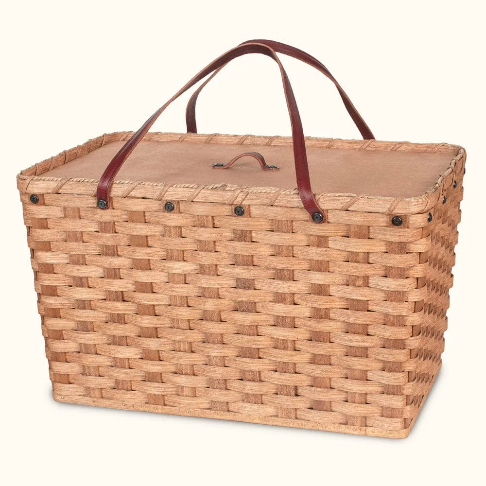 Extra-Large Picnic Basket | Giant Amish Woven Wicker Picnic Hamper